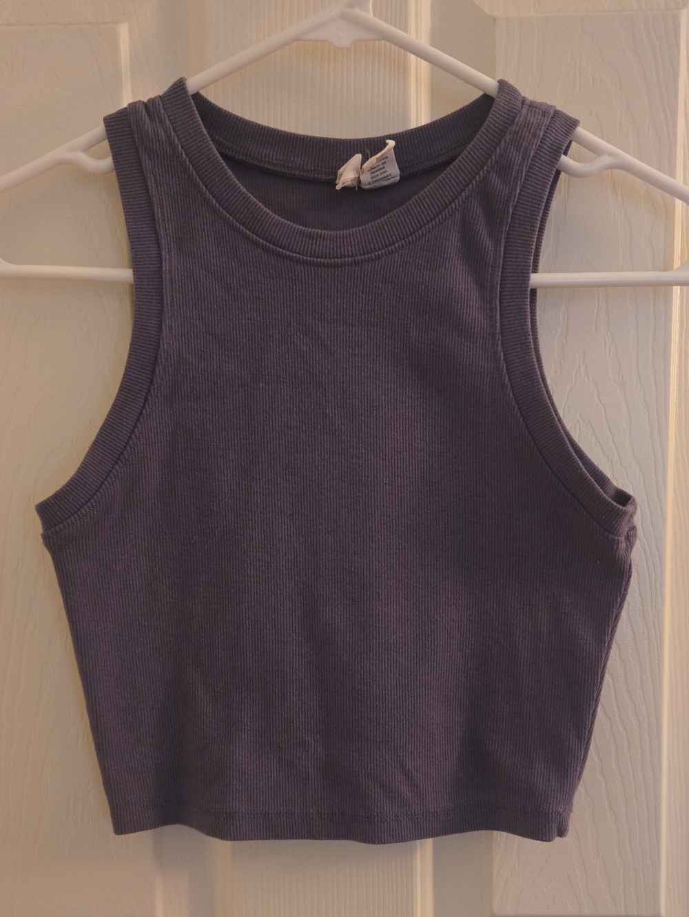Tilly's Ribbed Cropped Tank — Dusty Lavender